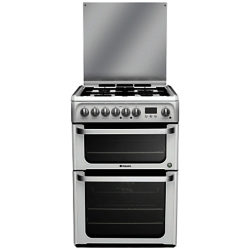 Hotpoint HUD61PS Dual Fuel Cooker, White